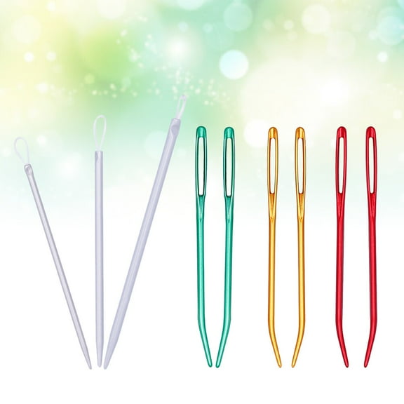 HEMOTON  9 Pcs Sewing Threading Tool Needle Inserter Curved Threaders Yarn