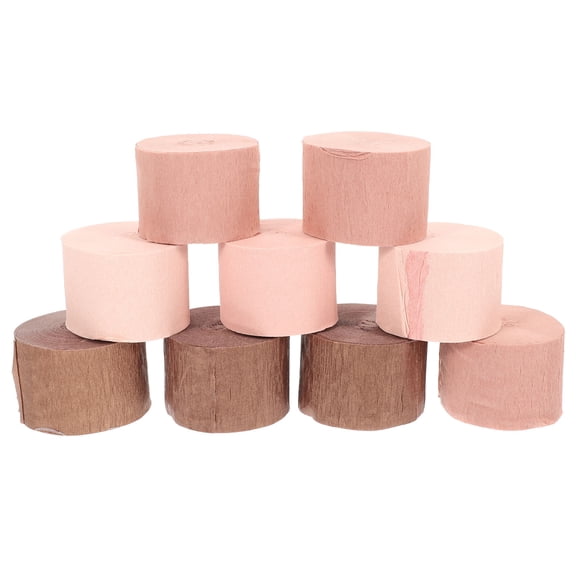 HEMOTON 9 Rolls Rainbow Pastel Streamers Birthday Decorations
