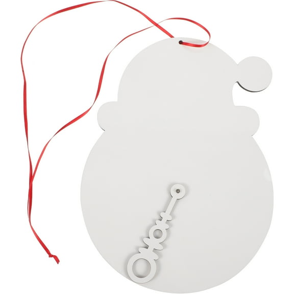 HEMOTON Acrylic Christmas Countdown Calendar for Decor White Clock Shape Desktop Decoration 6.3 Inches