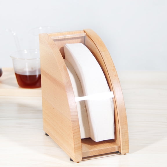 HEMOTON Acrylic Coffee Filter Holder with NonSlip Pads for Cafe Shop Use Light Brown