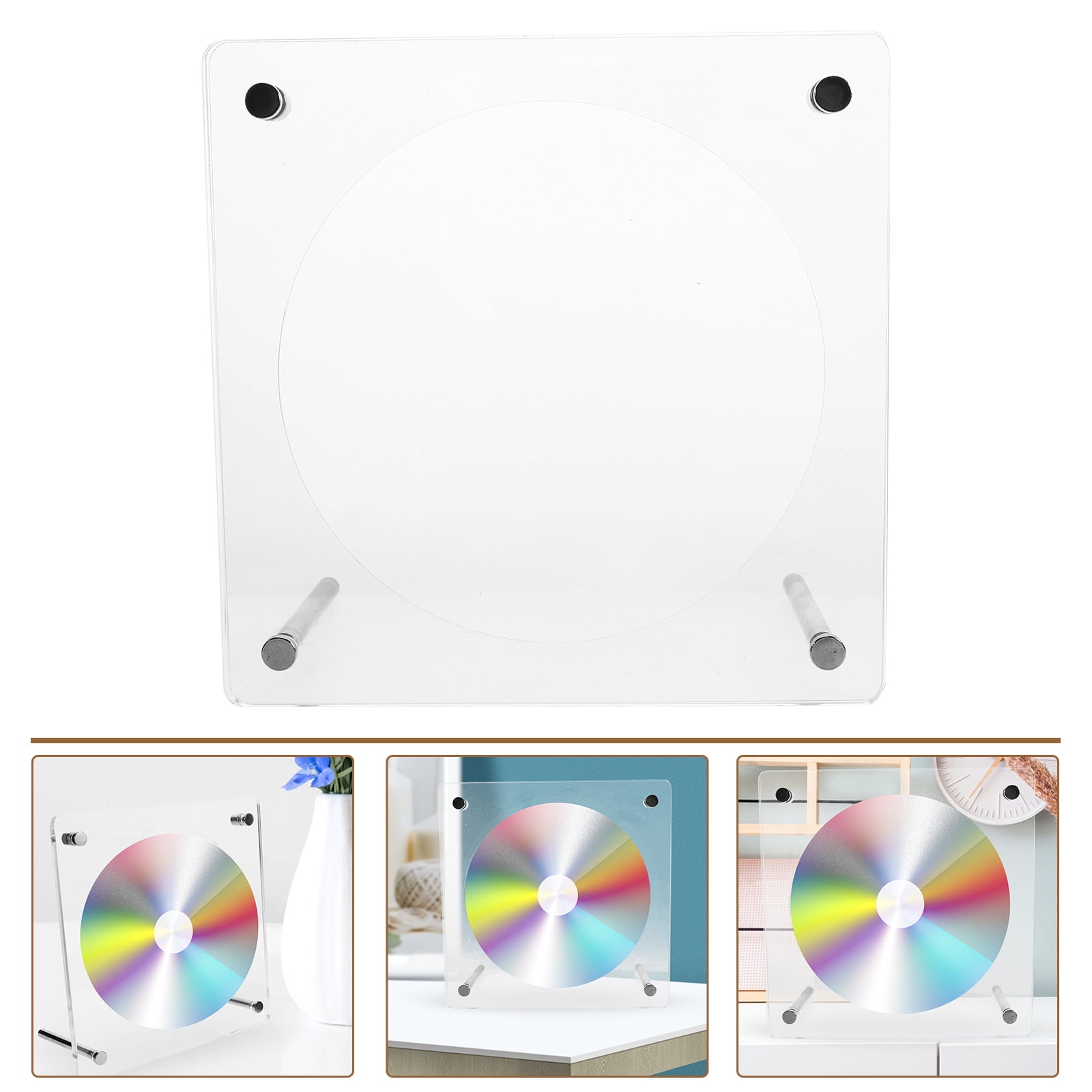 HEMOTON Acrylic DVD Stand Rack Record Shelf Holder Wall Display ...