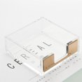 thumbnail image 1 of HEMOTON Acrylic Memo Holder Simple Elegant Self-stick Notes Holder Desktop Note Dispenser (Golden), 1 of 8