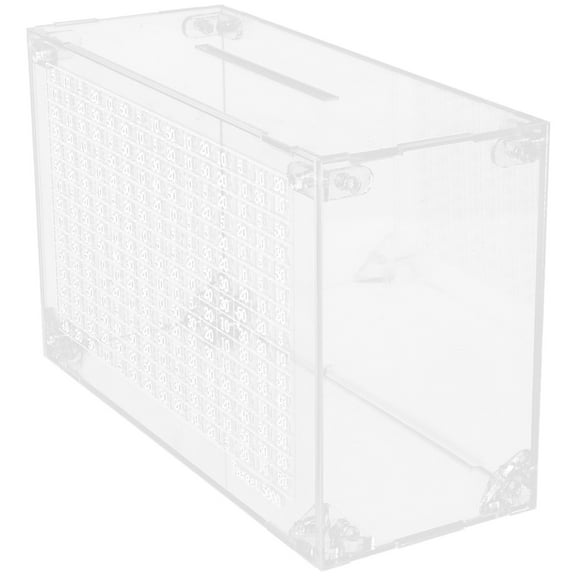 COOPHYA Piggy Bank White Acrylic 1Pcs 9.0In X 5.9In X 3.5In