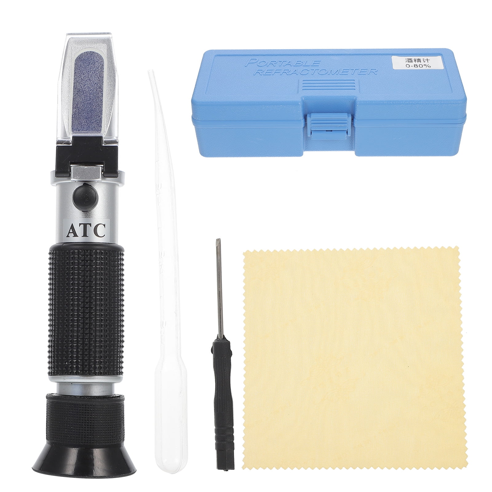 HEMOTON Alcohol Hydrometer Refractometer for Measure Sugar ABV