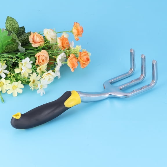 HEMOTON Aluminum Alloy Garden Rake Hand Tools Set for Plant Cultivation