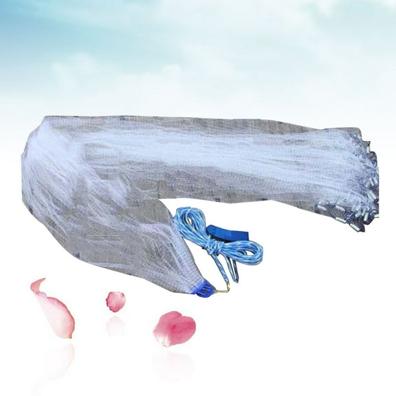 HEMOTON American Hand Cast Fishing Net with High Strength Nylon Monofilament for Easy Catching Small Mesh White 8ft