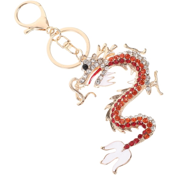 HEMOTON  Animal Key Ring Pendant Keychain Dragon-shaped Girl Man Red