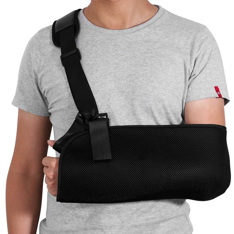 HEMOTON Arm Sling Adjustable Shoulder Immobilizer Wrist Elbow Support Brace  for Broken and Fractured Arm 