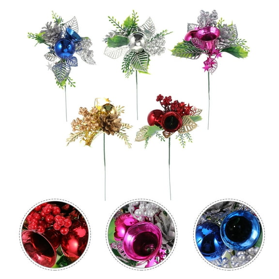HEMOTON Artificial Berry Branches for Decor Made of Plastic Assorted Color Vivid Simulation Effect 5Pcs
