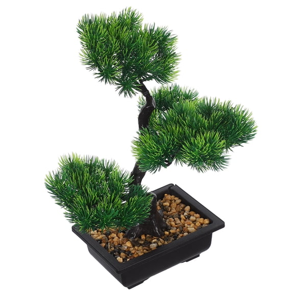 HEMOTON Artificial Bonsai Pine Tree 34.00X28.00X12.00CM Green