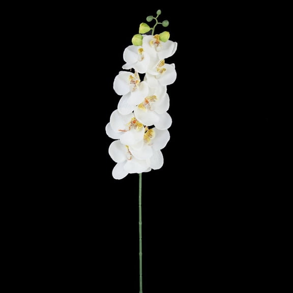 HEMOTON Artificial Orchid Flower Plant Home Decoration (White)