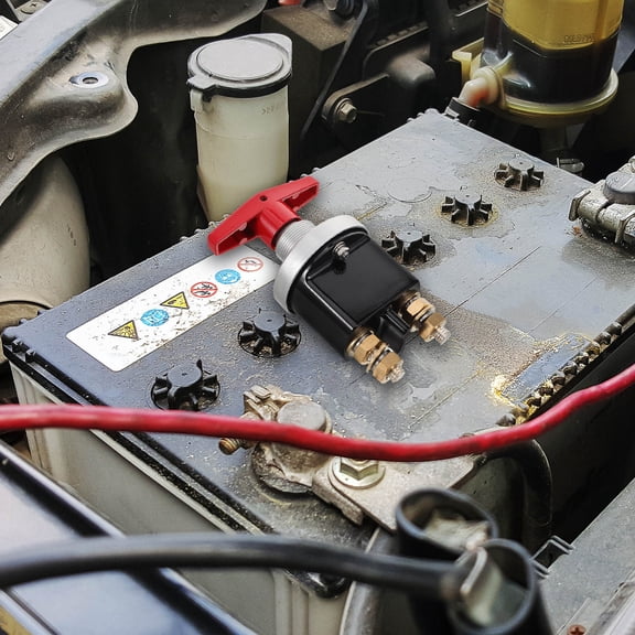 HEMOTON Automotive Battery Disconnect Switch Battery Kill Switch With Lockout Plate Heavy Duty Power Cut Off Device For Truck Boat Prevent Short Circuit