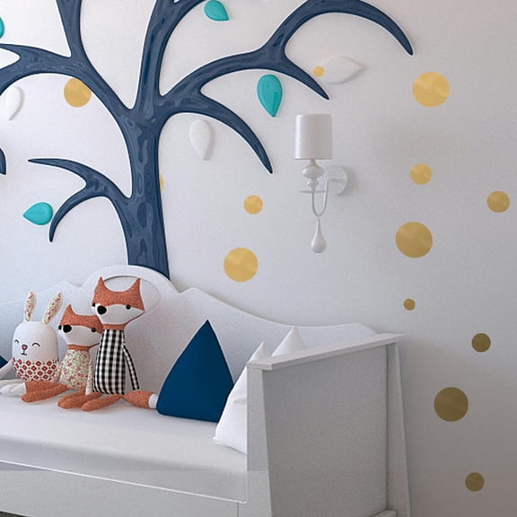 HEMOTON Golden Baby Wall Stickers for Nursery Kids Room Decal Decoration Mural Art