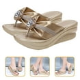 thumbnail image 1 of HEMOTON Women's Platform Beach Sandals, Comfortable Indoor and Outdoor -On Slippers for, 1 of 8