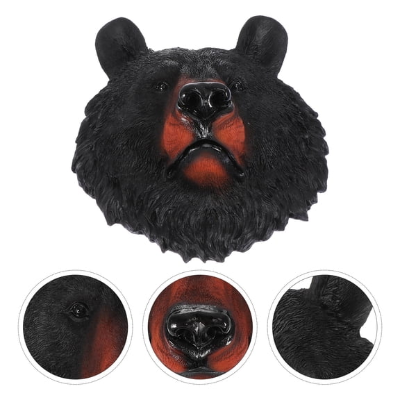 HEMOTON Bear Head Wall Hanging Decoration Vintage Home Christmas Decorations