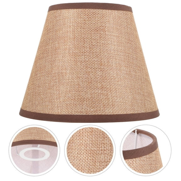HEMOTON Bedside Lamp Shade Desk Large Shades for Table Lamps Light Brown