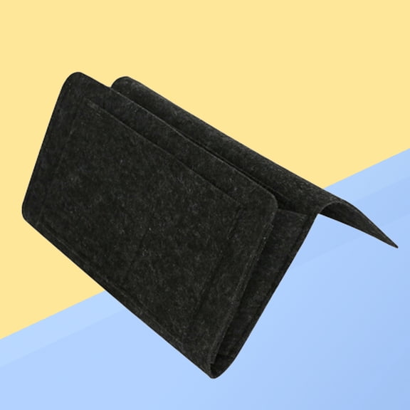 HEMOTON  Bedside Pocket Hanging Storage Bag Organizer Organiser Black
