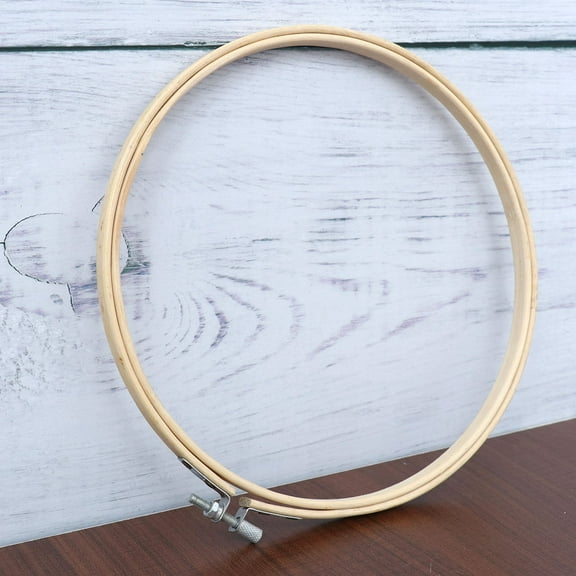 HEMOTON Beige PP Embroidery Hoop for DIY Projects and Home Decor Ideal for Beginners and Cross Stitch Lovers 20cm