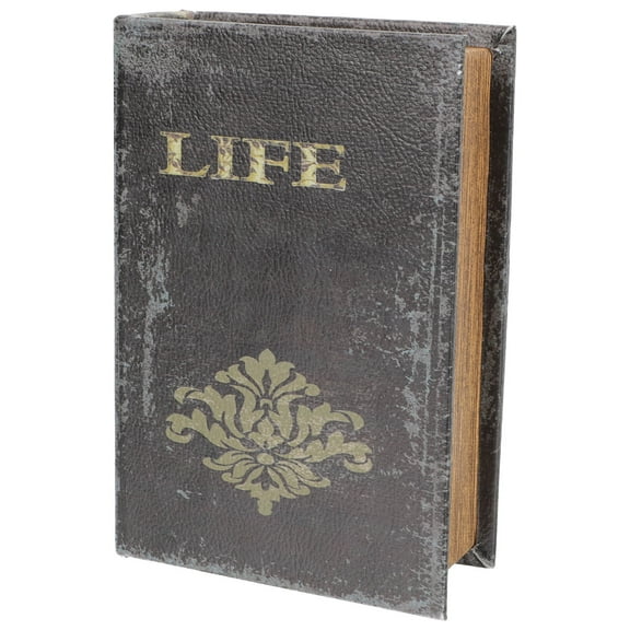 Phenofice Book Storage Box Black Bible Style For Adults 1Pcs 7.47x5.11x1.97in