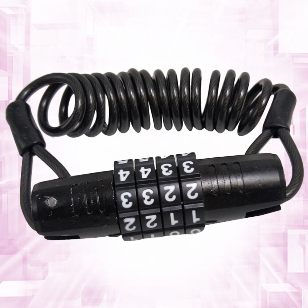 HEMOTON Bike Password Lock Made from Durable Steel Black Color for All Standard Bicycles 0.5 Inch Diameter