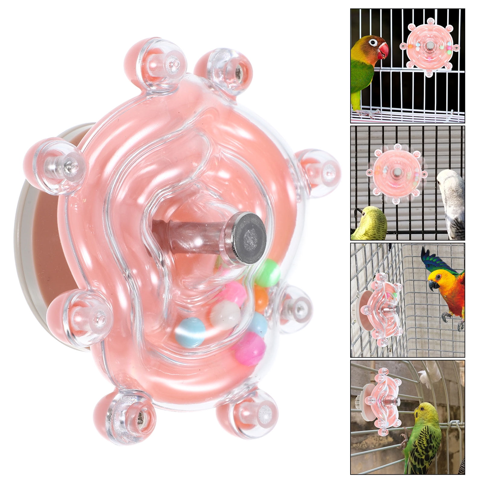 Picture of HEMOTON Interactive Bird Toys for Parakeets with Rotating Wheel and ...