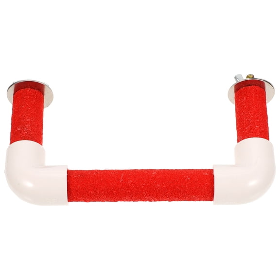 ORDDIART Pvc Parrot Perch Stand Red for Bird Balance Training 1 Set