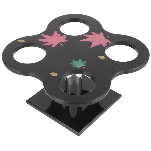 EXHUMKY Sushi Roll Display Holder Black Acrylic 1Pack 6.3x6.3in