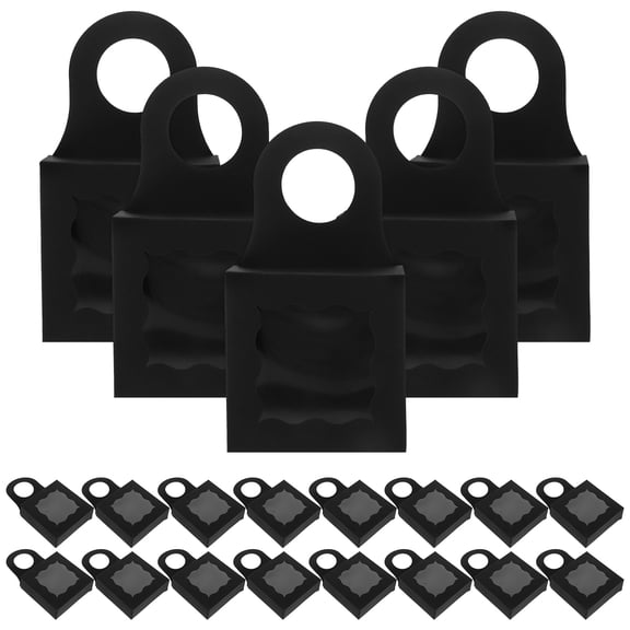 UPGRATOR Wine Bottle Hanger Box Black 25Pcs 3.5x3.5x1.2In