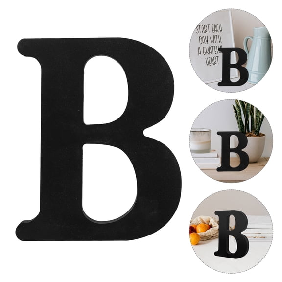 DEEPCRAFF Black Wood Letter Decor, Fine Craftsmanship, Wall and Table Use