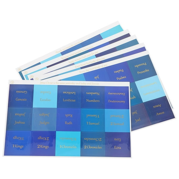 HEMOTON Blue Adhesive Month Tabs for Planner Decor Self Adhesive Stickers Easy to Use 6 Sheets