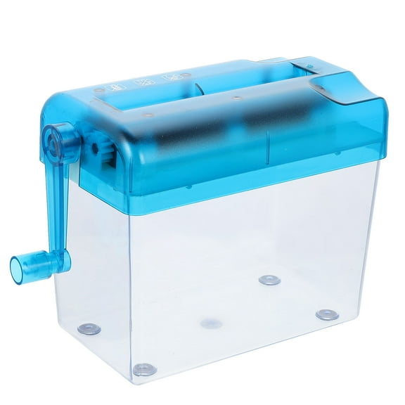 HEMOTON Blue WearResistant Manual Paper Shredder for Home Use ABS Material Great for Document Destruction 8.5x4.3 Inches