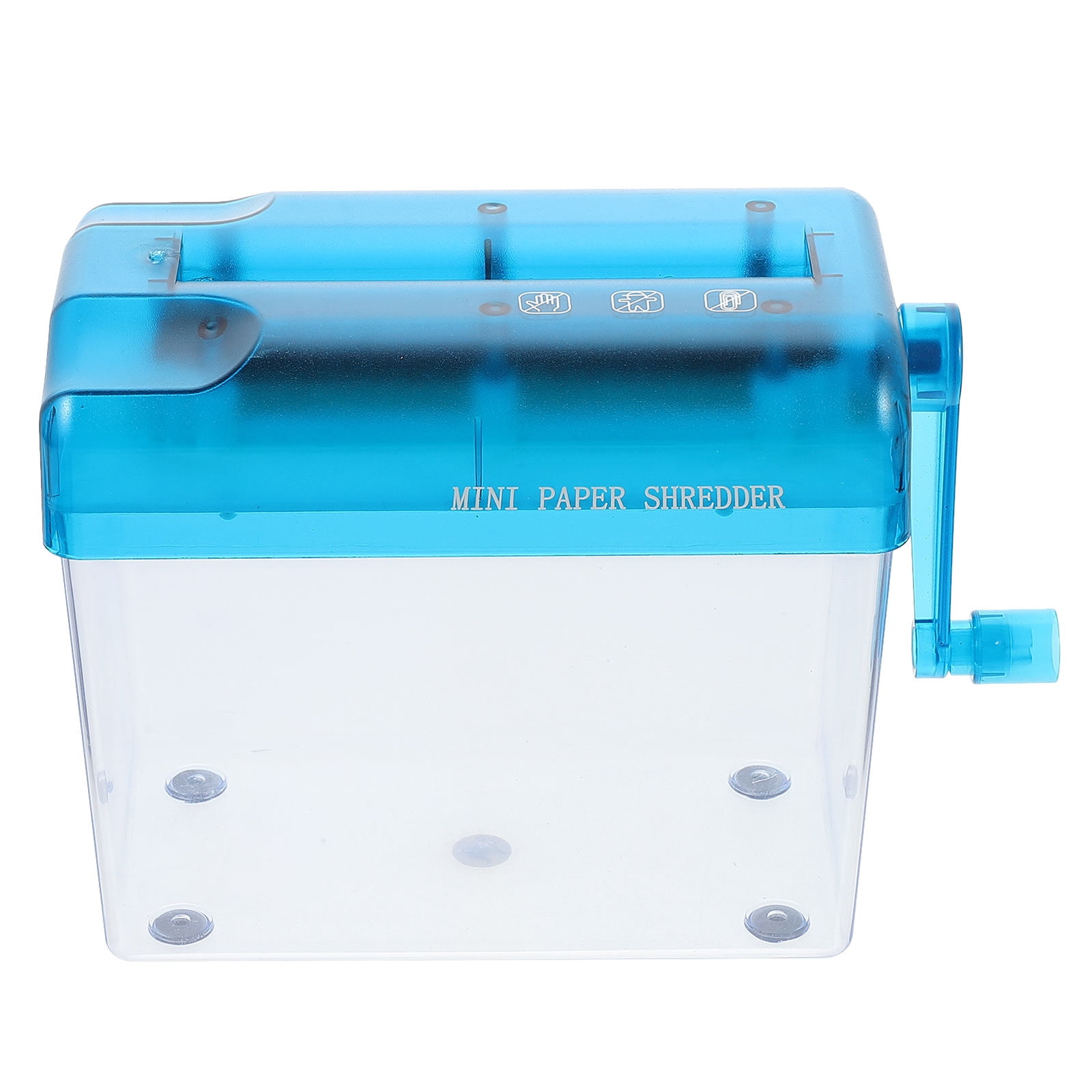 HEMOTON Blue WearResistant Manual Paper Shredder for Home Use ABS Material Lightweight Portable Small Size