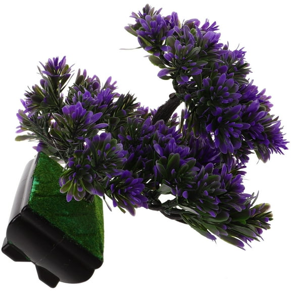 HEMOTON  Bonsai Tree Juniper Faux Decoration Simulated Welcoming Pine Potted Plant