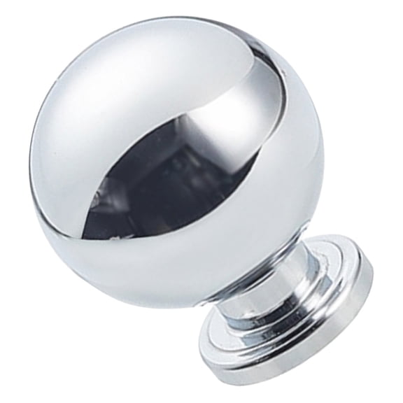 HEMOTON Brass Cabinet Knob for Dresser Wardrobe Door Handle Modern Style Silver 1.5 Inch