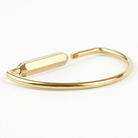 HEMOTON  Brass Keychain Collectible D-shaped Men and Women