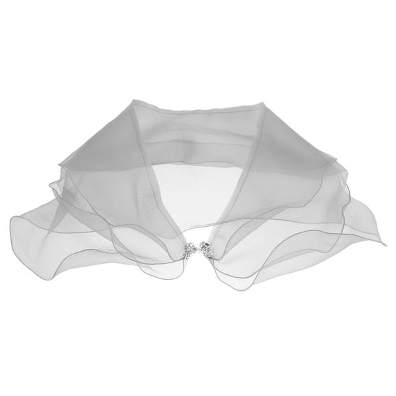 HEMOTON Bridal Shawl Wrapping Three-Layer Shawl with Rolled Edge Wedding Dress Shawl for Formal Events Cheongsam Shawl with Buckle