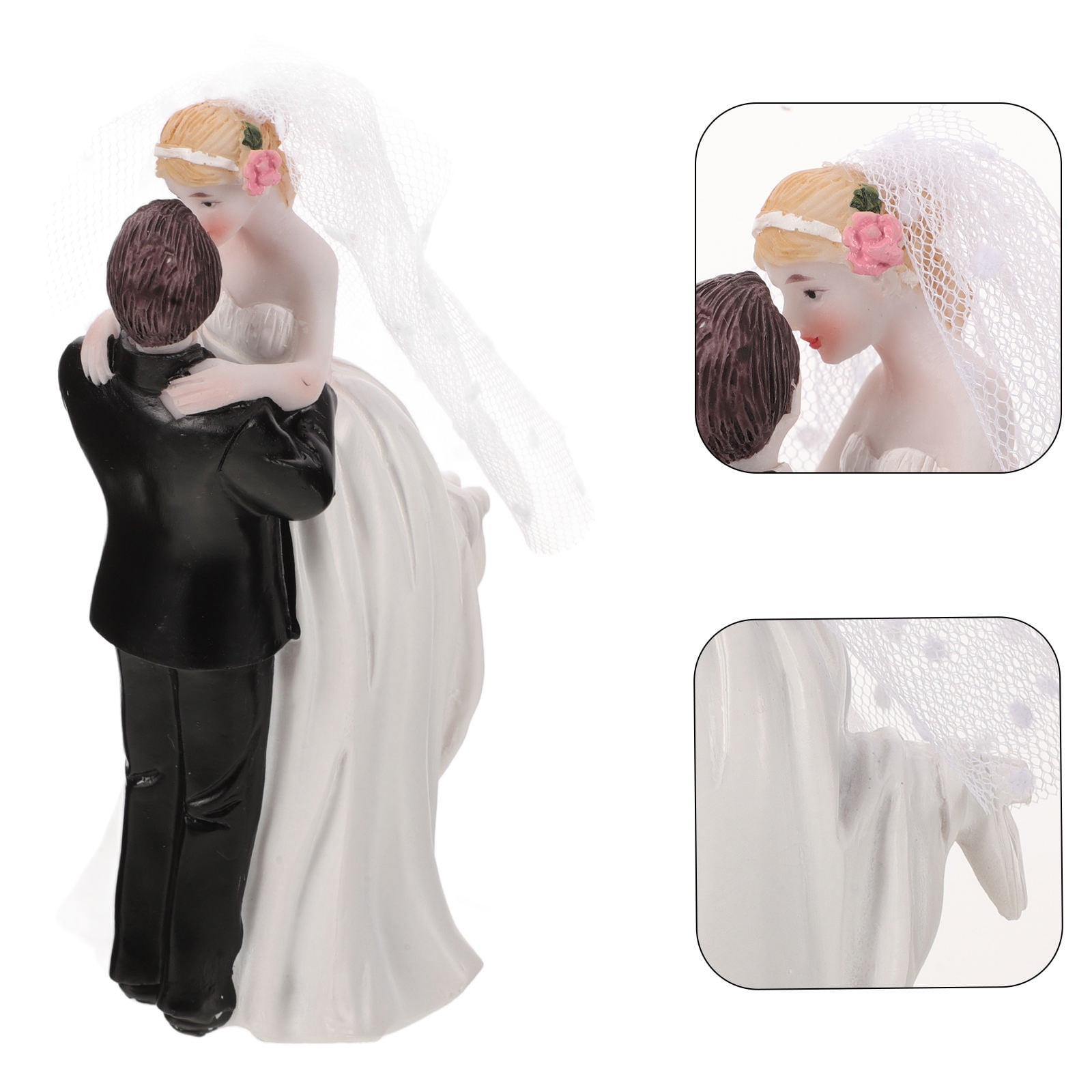 HEMOTON Bride And Broom Combination Cake Topper Resin Craft Wedding ...