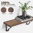 thumbnail image 1 of HEMOTON HOMEMAXS 3 Tiers Wall Shelves Floating Shelves Wall Mounted Storage Shelves for Bedroom Living Room Bathroom Kitchen Office (Rustic Brown), 1 of 8