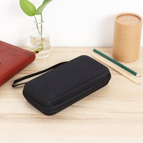 HEMOTON Graphing Calculator Travel Case Zipper Pouch Organizer Bag Black Protective Storage