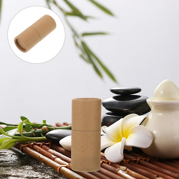 HEMOTON Cardboard Tube With Lid Cylinder Mounting Tube 10ml Empty Kraft Paper Jar Container