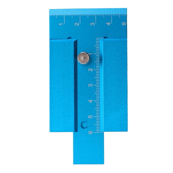 YOSADIER Sky-Blue Carpenter Height Ruler for Accurate Woodworking Measurements 1Pc