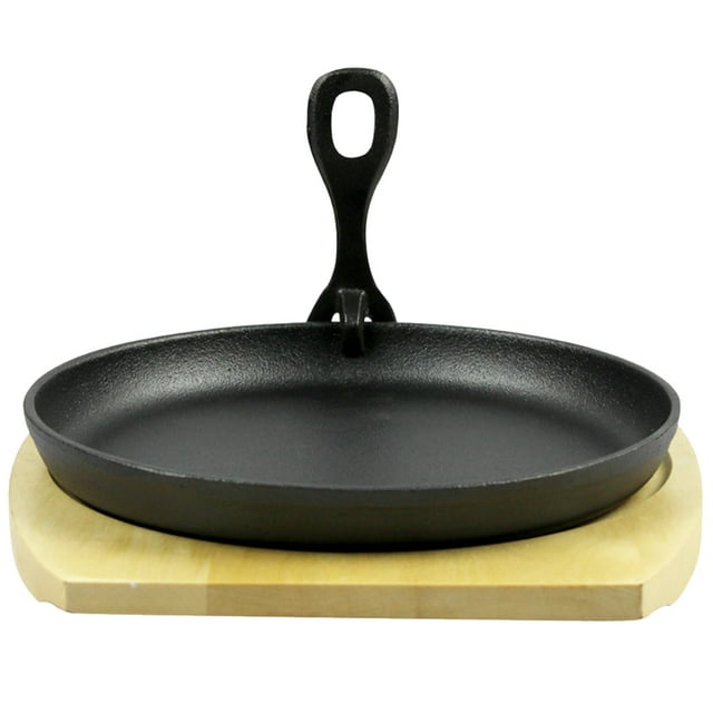 HEMOTON Cast Iron Small Frying Pan for Storage Use Black Even Heat Distribution 7 Inch
