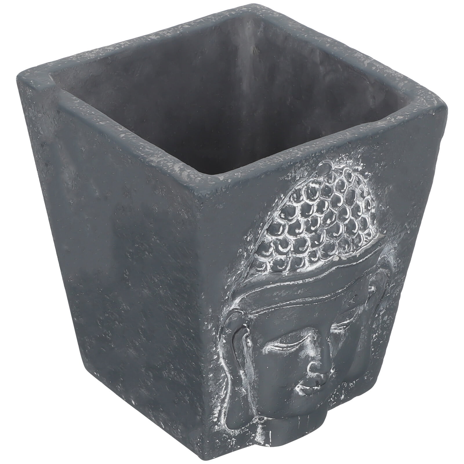 HEMOTON Cement Buddha Head Planter Decorative Flower Pot Concrete Planters for Succulents