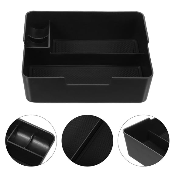 HEMOTON Central Control Box Console Center Sundries Organizer Black