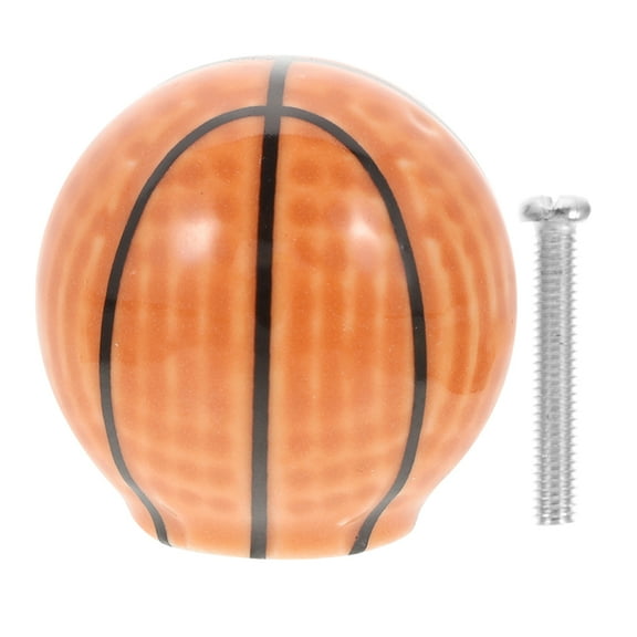DEEPCRAFF Furniture Knob Ceramic Copper 1Set Basketball Shape Cartoon Style