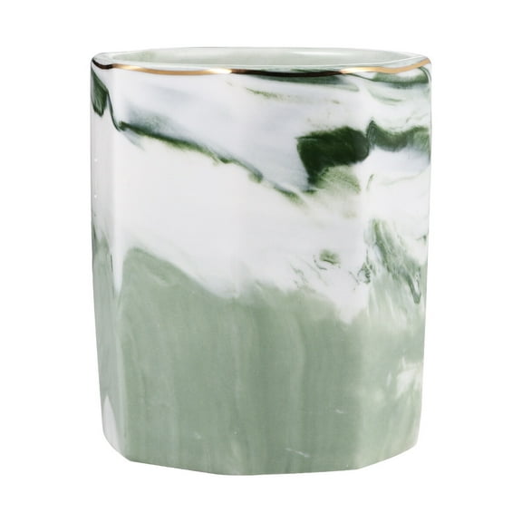 HEMOTON Ceramic Pen Holder Organizer for Desk Office Accessories Desktop Green