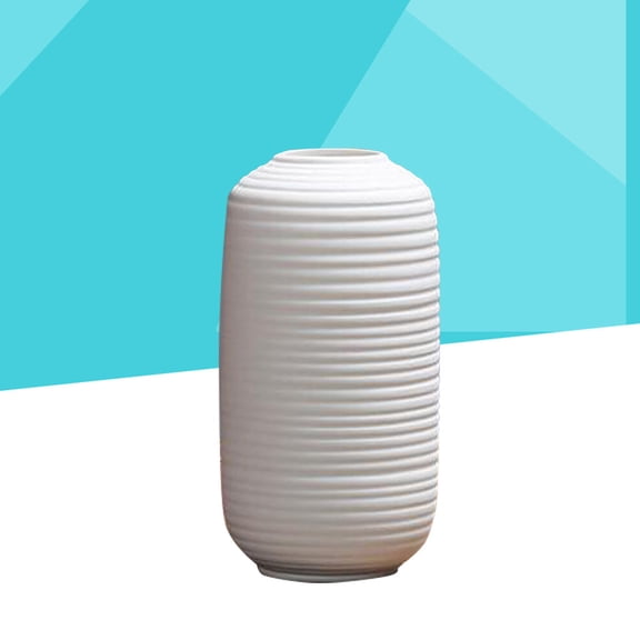 ORDDIART Modern White Porcelain Ceramic Vase Elegant Decorative Vase for Flower Display