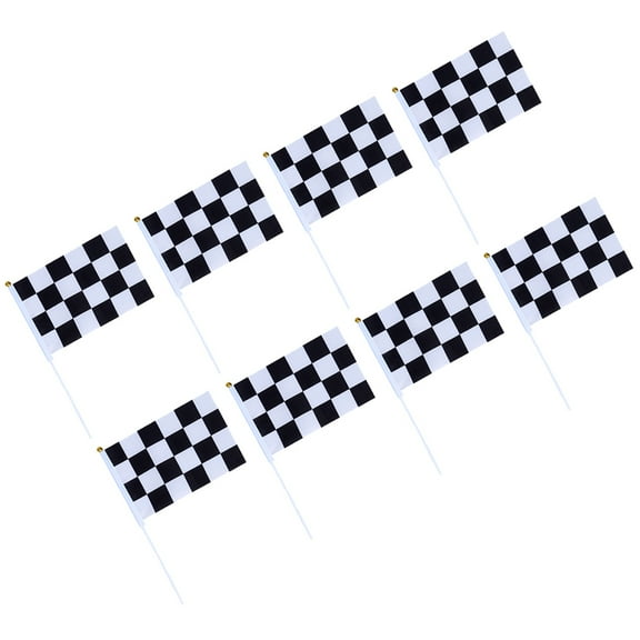HEMOTON Chequered Banner Waving Flags for Car Racing and Football Games Made of Polyester Pongee 30pcs