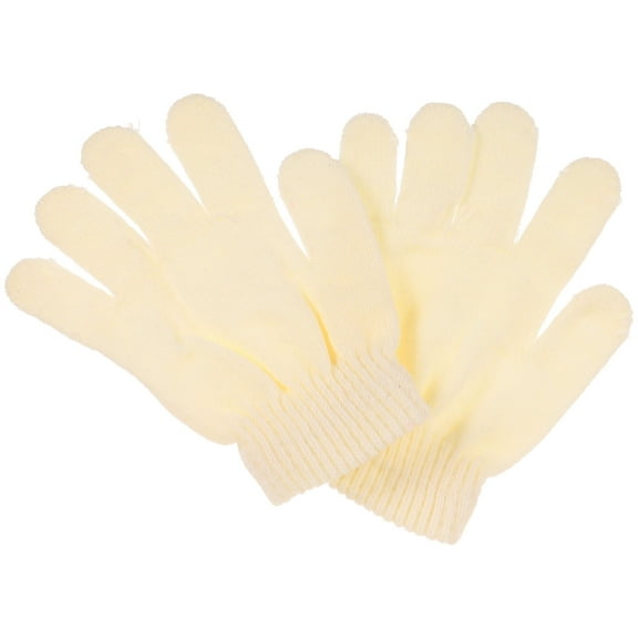 HEMOTON  Children's Warm Gloves Winter Kids Gifts Boys for Toddler Work White