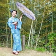thumbnail image 1 of Hytrove Parasol Paper Umbrellas Restaurant Decoration Oil Paper Blue 1Set, 1 of 8